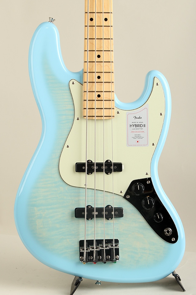 2024 Collection Made in Japan Hybrid II Jazz Bass Flame Celeste Blue【S/N JD24028597】