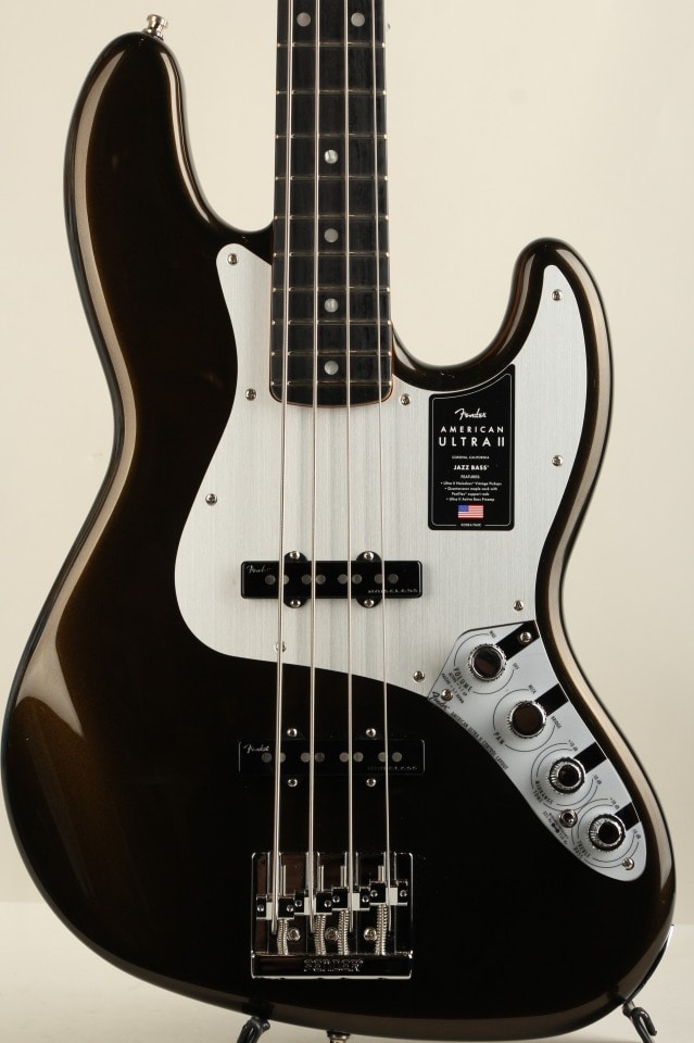 American Ultra II Jazz Bass Ebony Fingerboard Texas Tea 2024