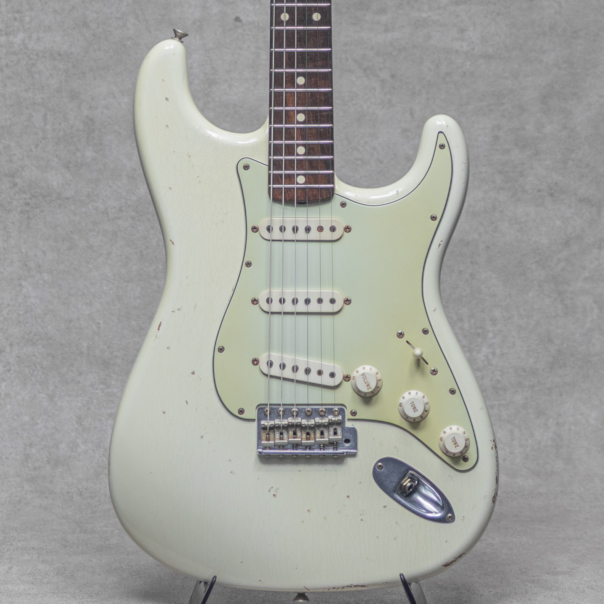 MBS LTD 1960 Stratocaster Relic Brazilian Rosewood FB Olympic White Built by Greg Fessler / 2006